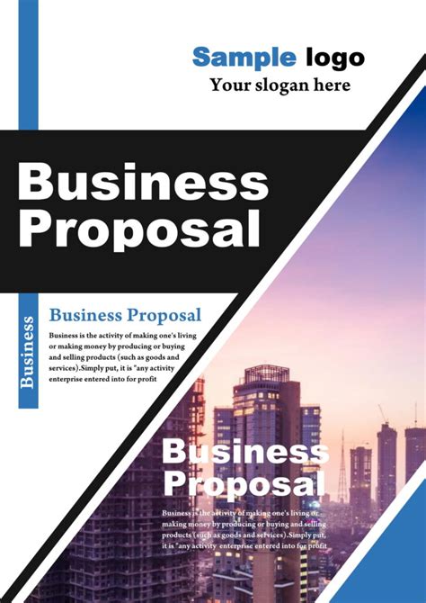 free proposal cover page template word
